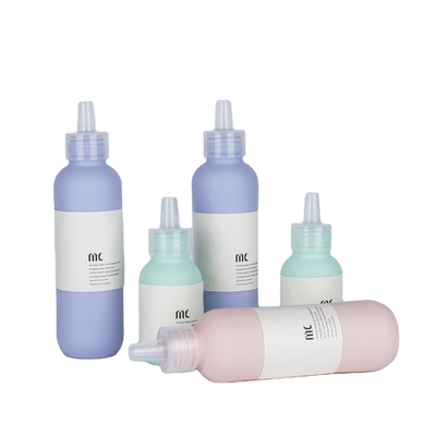 Impresión en pantalla Botella redonda para embalaje líquido de plástico HDPE de 60 ml 80 ml 100 ml 120 ml 150 ml