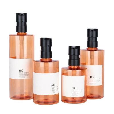 Botellas de champú de 200ml 250ml 300ml 400ml en material PCR/PET con impresión personalizada