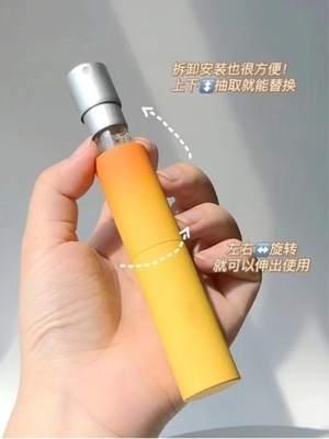 Diseño económico personalizado 8ml botella de aluminio Twist Spray para perfume y fresco bucal