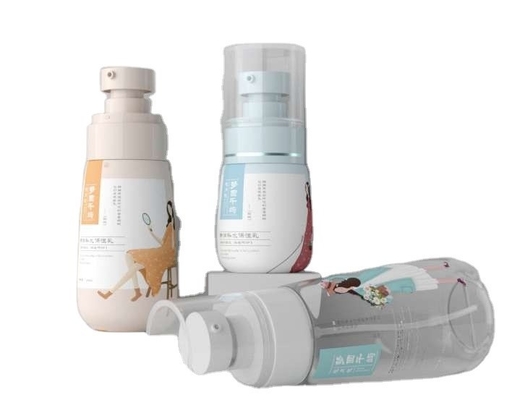 Tipo de sellado 30 ml 60 ml 80 ml Botella de aerosol cosmético PET de 100 ml para perfume de niebla de protección solar