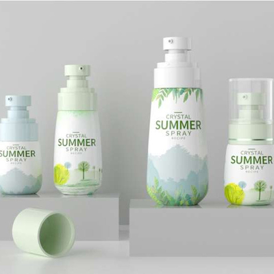 Tipo de sellado 30 ml 60 ml 80 ml Botella de aerosol cosmético PET de 100 ml para perfume de niebla de protección solar