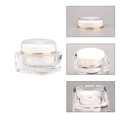 Material del collar Acrílico 15g 30g 50g Contenedor para la crema de ojos de lujo en el frasco de diamante