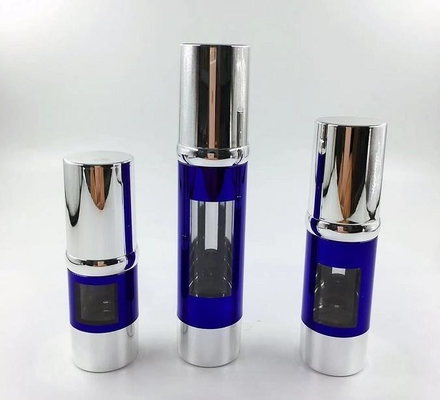 Botella de loción de bomba sin aire de 15 ml, 30 ml y 50 ml, de cualquier color, para envases cosméticos