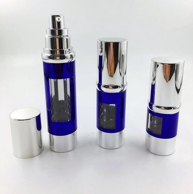 Botella de loción de bomba sin aire de 15 ml, 30 ml y 50 ml, de cualquier color, para envases cosméticos