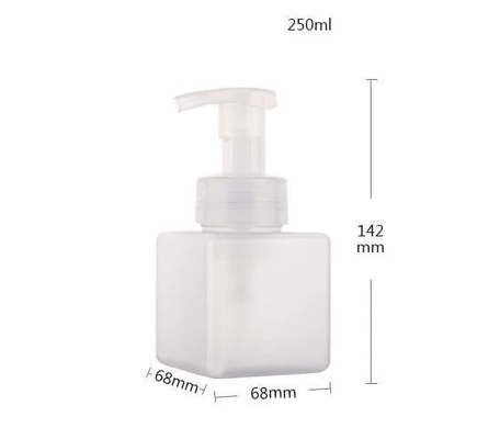 450ml Impresión de pantalla PET cuadrada Botella vacía para envases cosméticos Jabón líquido