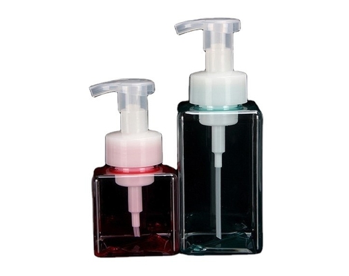 450ml Impresión de pantalla PET cuadrada Botella vacía para envases cosméticos Jabón líquido