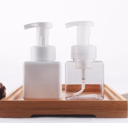 450ml Impresión de pantalla PET cuadrada Botella vacía para envases cosméticos Jabón líquido