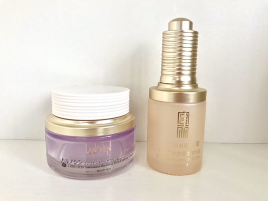 Botella de vidrio de 30 ml con gotero giratorio resistente a los niños para crema para ojos