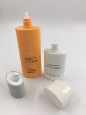 Logotipo del cliente aceptable 30ml 50ml HDPE plástico suave embalaje de crema solar vacía