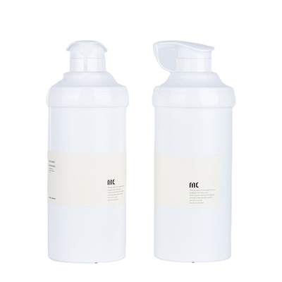 Material de PP 16 oz 500 ml Botella de loción de plástico de forma redonda para botella grande sin aire