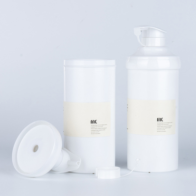 Material de PP 16 oz 500 ml Botella de loción de plástico de forma redonda para botella grande sin aire