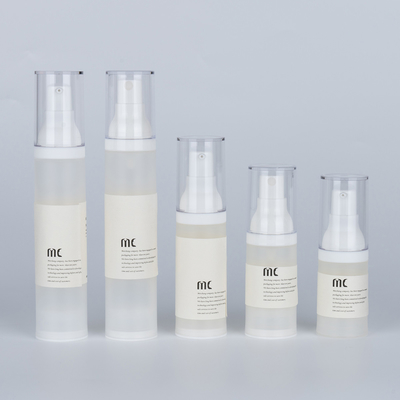 Botella de bomba sin aire de plástico de 10 ml 15 ml 30 ml 40 ml 50 ml para crema facial crema para ojos loción