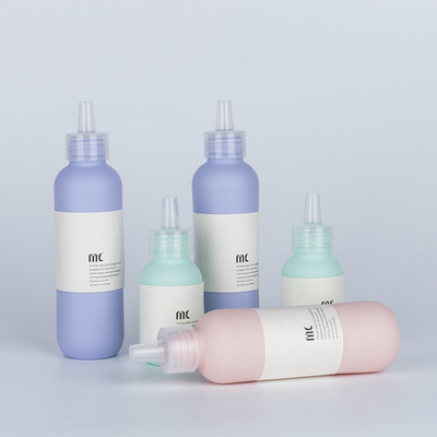 Botella de 60 ml, 80 ml, 100 ml, 120 ml y 150 ml con gotero de compresión en HDPE para el cuidado del cabello y la loción corporal