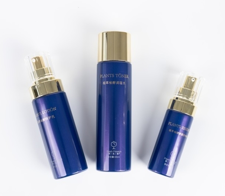 Botella cosmética de material de cuello PET de 40 ml con tapa acrílica y embalaje de cosméticos de lujo
