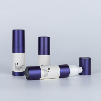 Botella de la bomba cosmética sin aire de color personalizado de alta gama 30ml 50ml 100ml para loción corporal