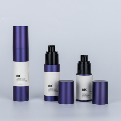 Botella de la bomba cosmética sin aire de color personalizado de alta gama 30ml 50ml 100ml para loción corporal