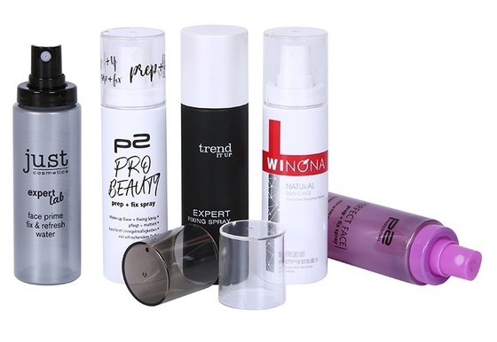 Impresión en pantalla Botella de spray de niebla cosmética de plástico PET para embalajes de belleza personalizados
