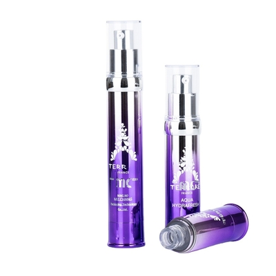Cosméticos industriales botella de bomba sin aire de 15 ml 20 ml 30 ml con serigrafía y artesanía UV