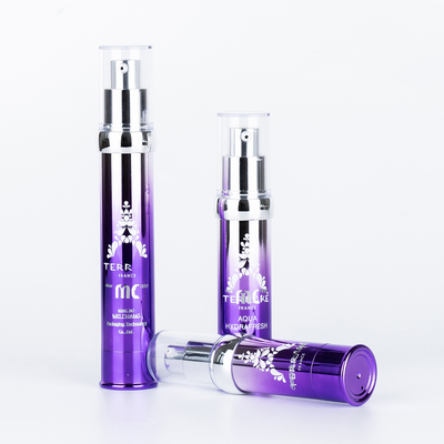 Cosméticos industriales botella de bomba sin aire de 15 ml 20 ml 30 ml con serigrafía y artesanía UV