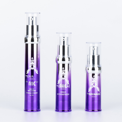 Cosméticos industriales botella de bomba sin aire de 15 ml 20 ml 30 ml con serigrafía y artesanía UV