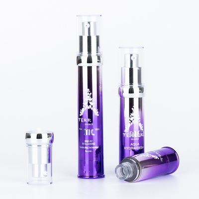Cosméticos industriales botella de bomba sin aire de 15 ml 20 ml 30 ml con serigrafía y artesanía UV