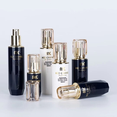 Botellas de pulverización de bombas acrílicas para cuidado de la piel de lujo PET Serie 40ml 100ml 120ml 150ml 170ml