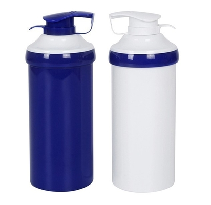 500 ml de forma redonda bomba de loción de plástico botella sin aire botella aceptable logotipo del cliente